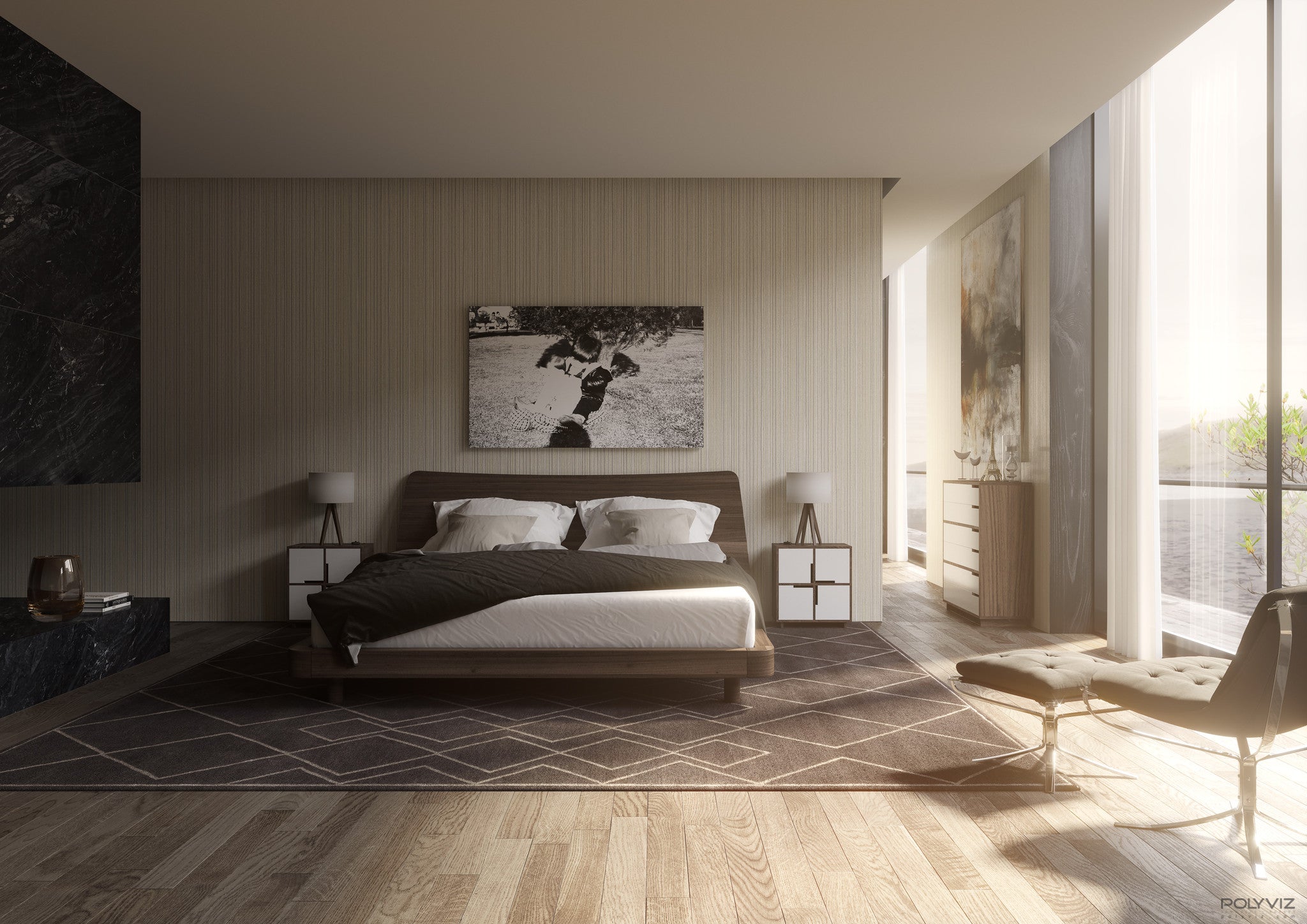 Nordic Bedroom day-night